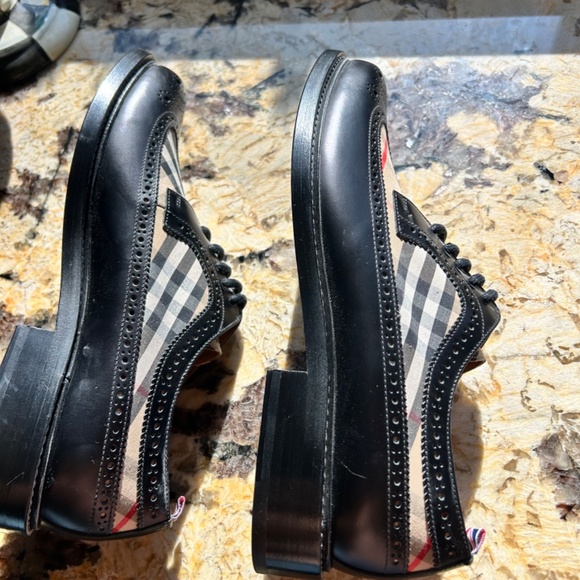 Burberry mens black vintage check Derby shoe - Picture 4 of 5
